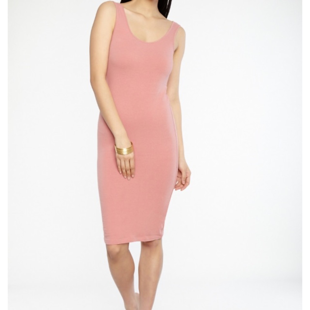 Solid bodycon tank dress